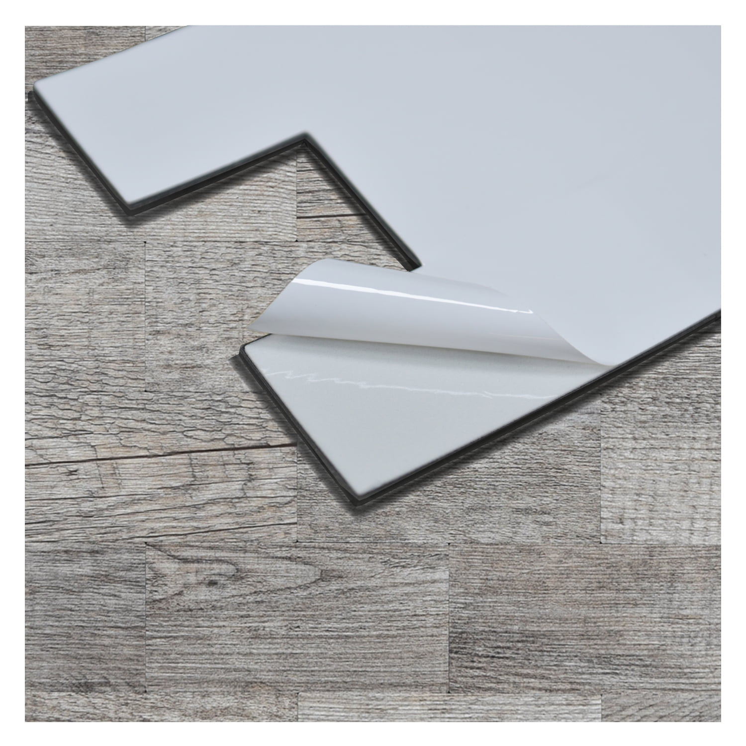 Art3d 11.5" x 11.4" Peel and Stick Backsplash Tile PVC Composite Laminate Material tile in Suva Gray(10-Pack)