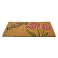 thumbnail image 3 of Northlight Natural Coir Floral Rectangular "Welcome" Doormat 18" x 30", 3 of 5