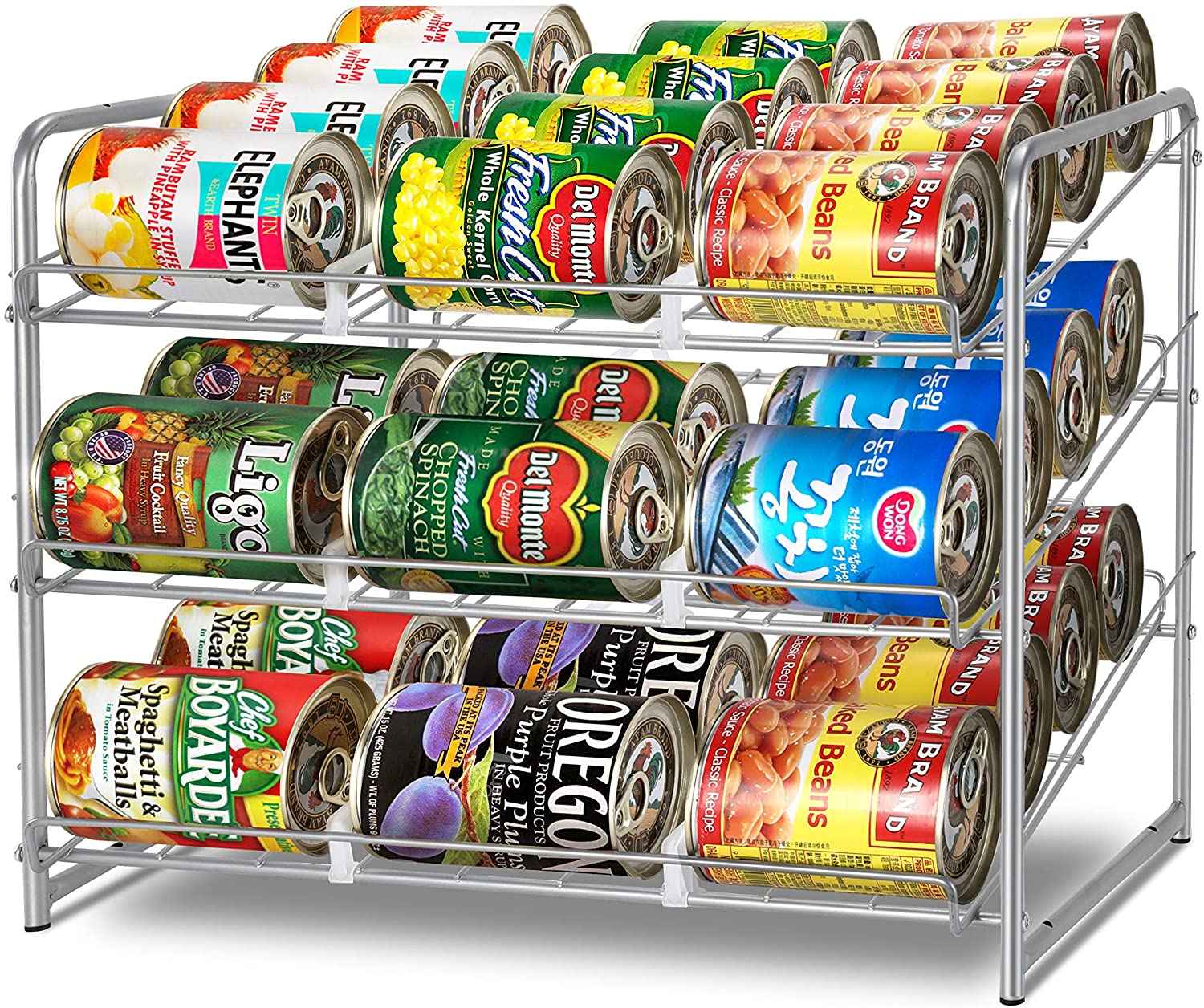 Can Rack Organizer, Stackable Can Storage Dispenser Holds up to 36 Cans
