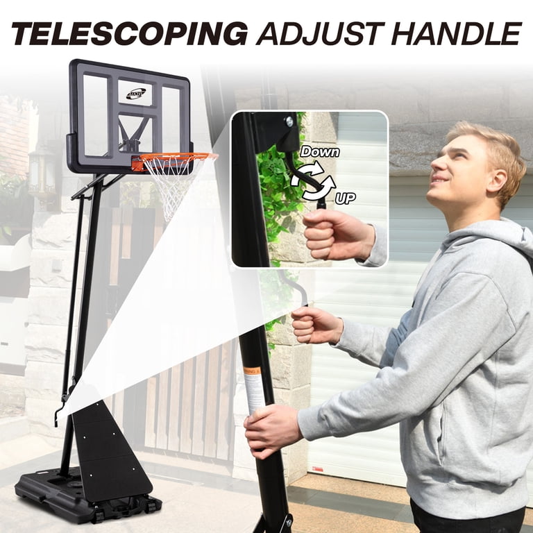 G GX9 Portable Basketball Hoop, 5.3-10 ft Adjustable, 44