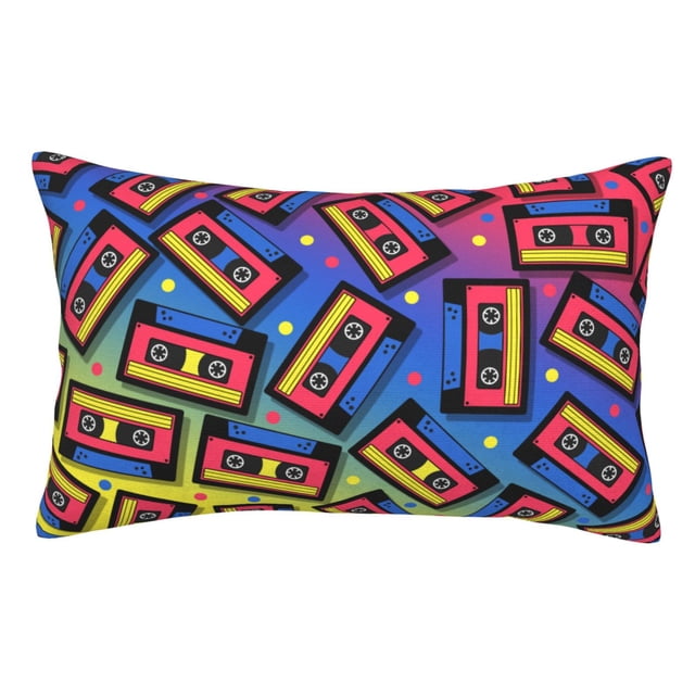 Balery Vintage Audio Cassettes Funda de Cojín Estampada, Regalos para Mujeres, Regalos de Amor para Ella, Regalos para Novia o Esposa, Funda de Almohada-20"x30"