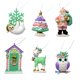 thumbnail image 1 of Colgante de resina navideña para árbol de Navidad, adornos colgantes de alce y Papá Noel, decoración de árbol de Navidad, regalo de vacaciones, 6 uds., 1 of 8