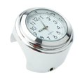 thumbnail image 4 of Reloj de montaje en manillar con dial de motocicleta impermeable Universal para motocicleta, ajuste de 7/8 pulgadas para Cruiser Chopper Blanco + plata Sharpla reloj del manillar de la motocicleta, 4 of 8