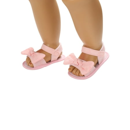 

luethbiezx Summer Baby Girls Sandals Toddlers Bow Decoration Soft Sole Shoes