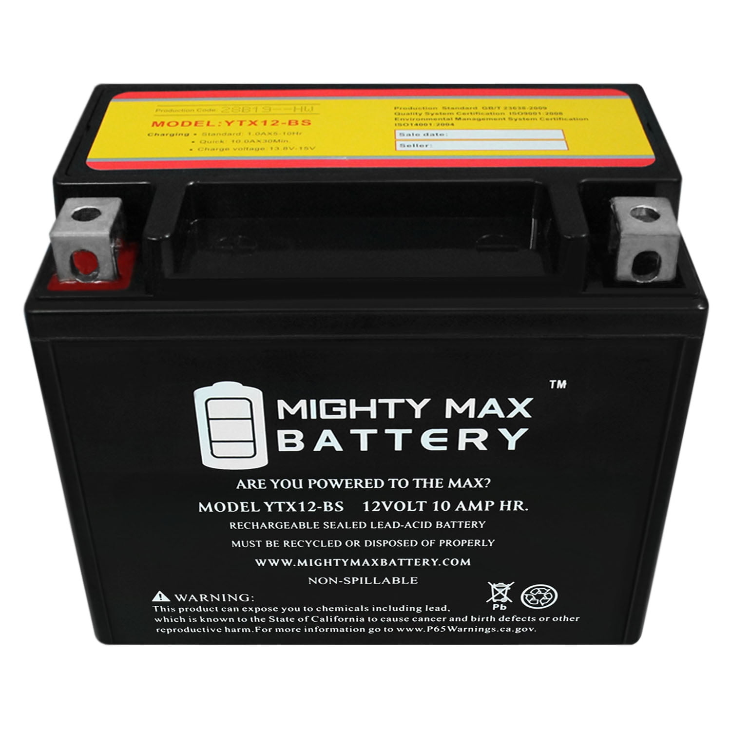 YTX12-BS 12V 10AH Battery for Triumph Scrambler 2006-07