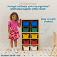 thumbnail image 4 of ECR4Kids Streamline 10 Cubby Tray Cabinet and 10 Scoop Front Bins, 5x2, Kids Furniture, 4 of 9