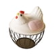 thumbnail image 1 of Cesta para huevos de gallina, contenedor para huevos, cesta de alambre de metal para almacenar huevos de gallina Raya negra rosada, 1 of 9
