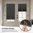 thumbnail image 3 of LazBlinds Cordless Cellular Shades for French Doors, No Drill French Door Blinds for Privacy, Blackout Light Blocking Honeycomb Shades for Sliding Doors Front Door Patio, 1 Pack, 12" W x 70" H, Black, 3 of 6