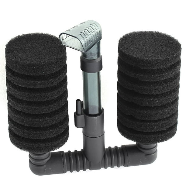 Aquarium Fish Tank Dual Biochemical Sponge Filter Air Pump w Suction