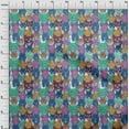 thumbnail image 4 of oneOone Cotton Cambric Turquoise Blue Fabric Cat Sewing Craft Projects Fabric Prints By Yard 42 Inch Wide, 4 of 5
