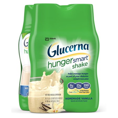 Glucerna Vanilla Hunger Smart Shake, 4 CT (Pack of 3)