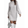 thumbnail image 3 of Cardigan Sweaters for Women Open Front Fall and Winter Sweaters Long Sleeve Loose Casual Coat Top White L, 3 of 10