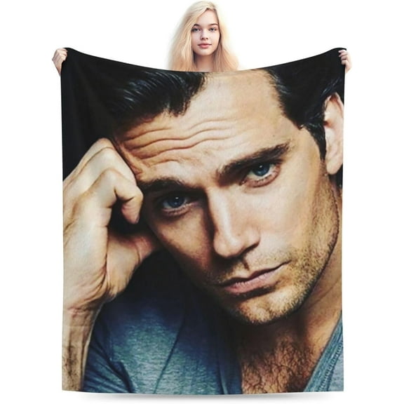 Henry Cavill Blanket Soft and Comfortable Warm Fleece Throw Blankets Carpet Rug Decoration Gift for Decor Room Dormitory Picnic Yoga Sofa Camping Travel All Season