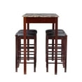 thumbnail image 4 of Linon Tifton Five Piece Wood Faux Marble Tavern Set in Espresso, 4 of 8