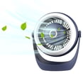 thumbnail image 2 of Blue Wall Mount Desktop Turbo Fan With Light Usb Rechargeable Portable Design 4 Speed Settings Camping Fan For Indoor Outdoor Use #fS136, 2 of 6