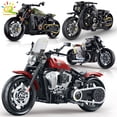 thumbnail image 2 of HUIQIBAO 1:8 Classic Motorbike Building Blocks High-tech Model Moto City Racer Bricks Toy for Kid Boy Children Adult MOC Car Set, 2 of 6