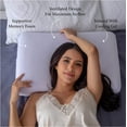 PharMeDoc Purple Cooling Memory Foam Pillow for Adults, Ventilated Hole