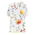 thumbnail image 3 of Oplxuo Womens Plus Size Tops Summer Casual Floral Print Shirts Short Sleeve Crew Neck Blouses Flowy Pleated Tunics, 3 of 4
