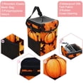 thumbnail image 2 of Maple Ieaf Pumpkin Foldable Car Garbage Can with Lid - Leak-proof Mini Trash Can, Hanging Storage Bag for Auto, 2 of 6