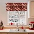 thumbnail image 2 of Christmas Gingerbread Man Valances for Windows, 42 x 18in, Snowman Xmas Tree Star Red Plaid Rod Pocket Kitchen Valance Curtain Light Filtering Window Treatments for Living Room Bedroom, 1 Panel, 2 of 7