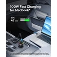 thumbnail image 3 of Cargador de coche USB C Baseus 152,5 W de carga superrápida con 3 puertos, 3 of 8