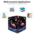 thumbnail image 2 of Flamingo Foldable Storage Basket with Handle, 10.8"x10.5"x10.6", Large Capacity Organizer Bin - Toy Box, 2 of 6