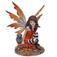 thumbnail image 3 of Fairyland Red Winged Fairy with Baby Owl Statue Figurine, 3 of 3