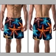 thumbnail image 3 of luoweisi Men's Beach Shorts Quick Dry Swim Trunks with Mesh Lining Starfish L, 3 of 5