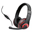 thumbnail image 1 of Escape - Casque de Jeu Stéréo Filaire, Contrôle du Volume et Microphone, Rouge, 1 of 3