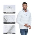 thumbnail image 3 of Lavenicole Mens Puffer Jacket - Waterproof Zip Up Hooded Lightweight Jacket for Men White M, 3 of 7