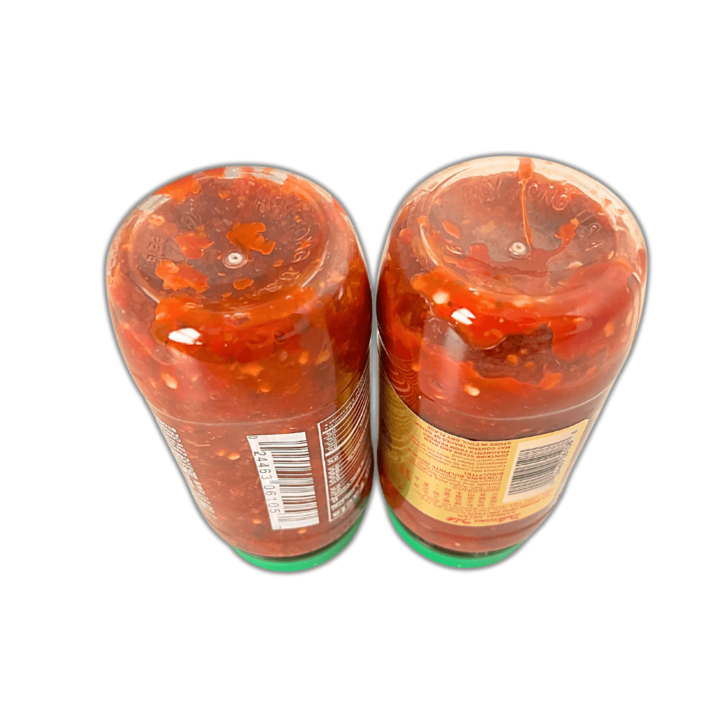 Hot Chili Paste Sauce - Garlic Chili 18oz Sambal Oelek 18oz 2-Pack Bundle