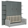 thumbnail image 5 of Queen Size Murphy Bed Wall Bed with Sofa,Gray, 5 of 9
