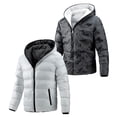 thumbnail image 1 of Gibobby Chamarras para hombre invierno Chaqueta Acolchada Liviana Resistente con Capucha(Blanco,M), 1 of 4