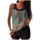 thumbnail image 2 of Traje de baño de dos piezas para mujer, trajes de baño para mujer, traje de baño de dos piezas con espalda de tirantes y estampado conservador para mujer, vestido de baño para mujer, 2 of 5