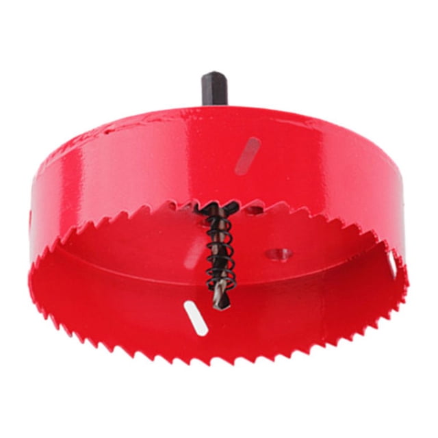 Transemion Red Easy To Replace Metal Drill Bits Hole Saw Kit And Durable For Long-term Convenient Compatible Φ130mm 1Set