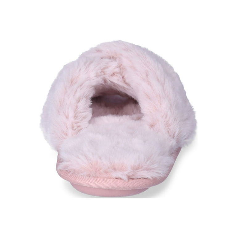 Joyspun Women's Faux Fur X-Band Slippers - Walmart.com