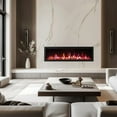 PuraFlame Bernice 60 Inch Smart Linear Electric Fireplace Clean