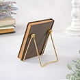 thumbnail image 3 of Bard's Folding Gold-toned Wire Easel Stand, 4" H x 4" W x 4.75" D, Pack of 3, 3 of 5