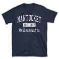 thumbnail image 1 of Nantucket Massachusetts Classic Established Men's Cotton T-Shirt, 1 of 1