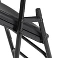 thumbnail image 4 of Pemberly Row 34.5" Deluxe Fan Back Metal Folding Chair in Black (Set of 4), 4 of 5