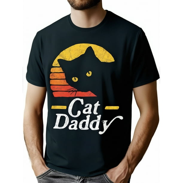 Cat Daddy vintage 80s style Cat vintage distress T-shirt Tee For Adult, Men, Women, Teen, Teenager, Adolescent,Youth