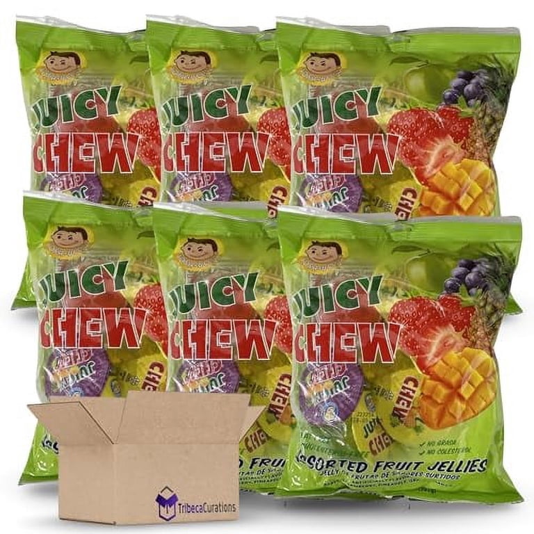 2 pack) Juicy Chew Assorted Fruit Jellies Value Pack| 8 Count Bag