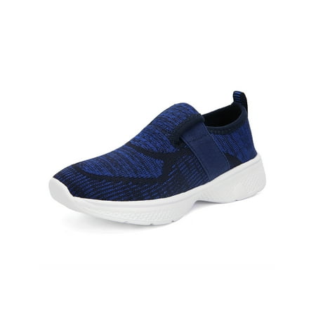 

Crocowalk Unisex-Child Sock Sneaker Mesh Athletic Shoes Round Toe Girls Flats Gym Lightweight Slip On Sport Shoe Blue 2.5Y