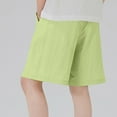 thumbnail image 6 of Wide Leg Shorts for Boys with Pockets Size 3-14 Lightweight Bermuda Short Toddlers Teens Casual Solid Color Loose Elastic Waist Half Pants, 6 of 7