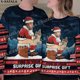 thumbnail image 4 of Suéteres de punto navideños feos con personajes/mascotas personalizados y fotos personalizadas, jerséis de regalo de Navidad, tops para parejas, fiestas, unisex, informales, 8, 4 of 5