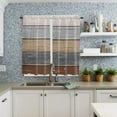 thumbnail image 4 of Retro Farm Wood Grain Small Curtain Rod Pocket Short Curtains Half Drapes Partition Cabinet Door Window Curtains Home Decor, 4 of 6