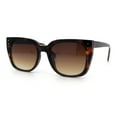 thumbnail image 5 of Womens Glitter Trim Oversized Cat Eye Luxe Plastic Sunglasses Tortoise Pink - Brown, 5 of 8