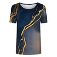 thumbnail image 4 of Jsaierl T Shirts for Women Cute Floral Dressy Casual Blouse Summer Short Sleeve Crewneck Tunic Tops, 4 of 4