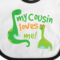 thumbnail image 4 of Inktastic My Cousin Loves Me Dinosaur Boys or Girls Baby Bib, 4 of 4