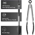 thumbnail image 7 of SZDUDU 2 Pack Cooking Kitchen Tongs with Silicone Tips Handle, Extra Long Heat Resistant Tongs for Cooking (9 Inch and 12 Inch), 7 of 7